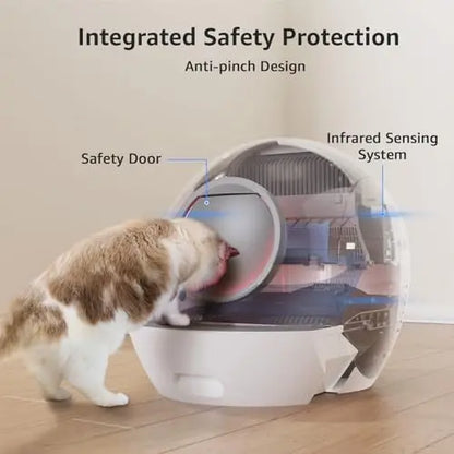 SMARTELF Automatic Self-Cleaning Litter Box for Multiple Cats  Extra Large, Odor-Removing, Anti-Pinch