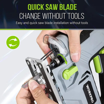 WORKPRO 6.5-Amp Corded Jigsaw  850W Variable-Speed Electric Jig Saw with Tool Kit