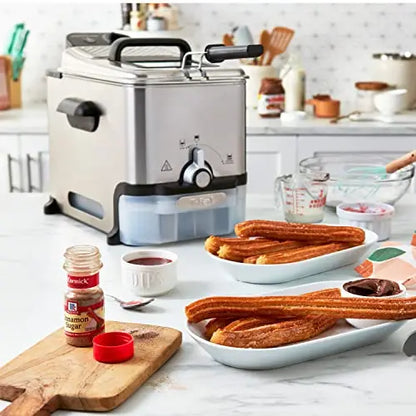 T-fal Ultimate Steel Deep Fryer  3.5L Capacity with Basket, Precise Temperature Control & Oil-Level Indicator
