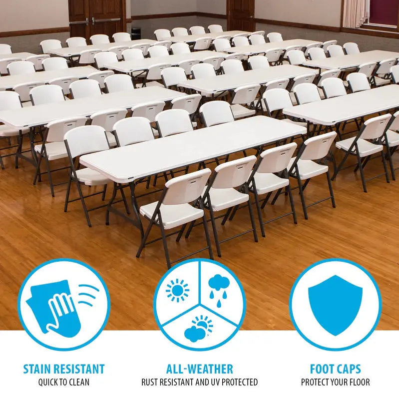 Lifetime Folding Table and Chair Set  Bulk Pack of 108 for Events, Catering, or Large Gatherings