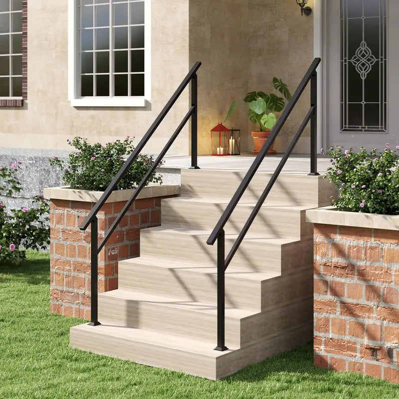 Adjustable Metal Handrail for Staircases with 06 Steps