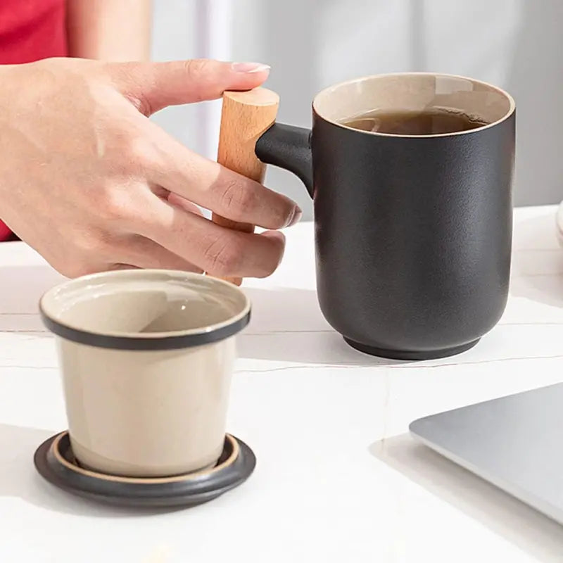 Zonema Sora Frosted 350ml Ceramic Mug  Soft-Touch Minimalist Design
