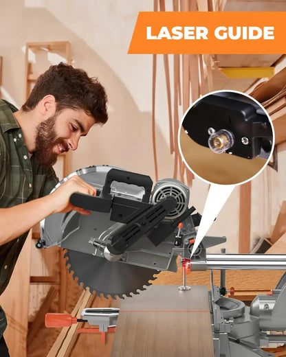 DWT 12-Inch Sliding Compound Miter Saw for Precision Woodworking