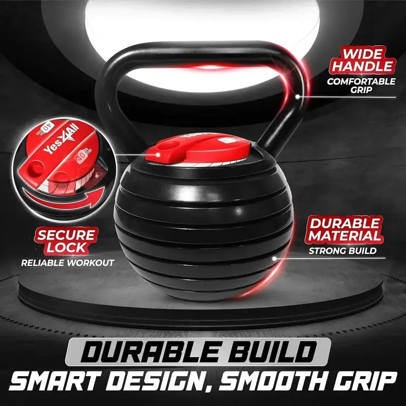 Yes4All Adjustable Kettlebell Handle  Convertible Weight System with Grip Options