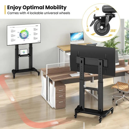 Mobile TV Stand Compatible with 32″85″ Flat or Curved Screens and VESA 400×700mm Mounting