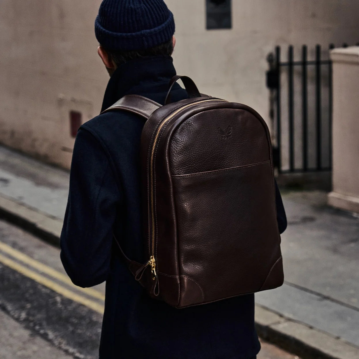 Leather Backpack - Brown