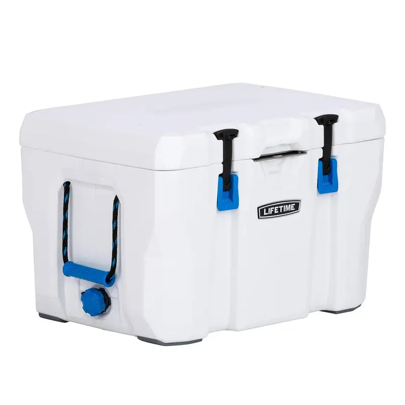 55-Quart High-Performance Cooler  Lightweight Insulated Portable Cooler, White