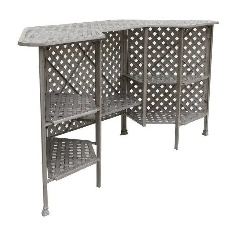 Aged Bronze Aluminum Bar Table  Sleek Party or Home Bar Surface