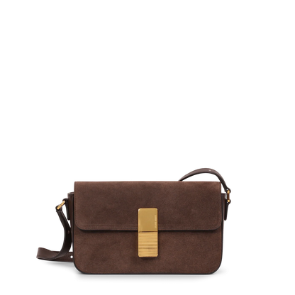 Monceau Baguette - Cuir Velours Chocolat