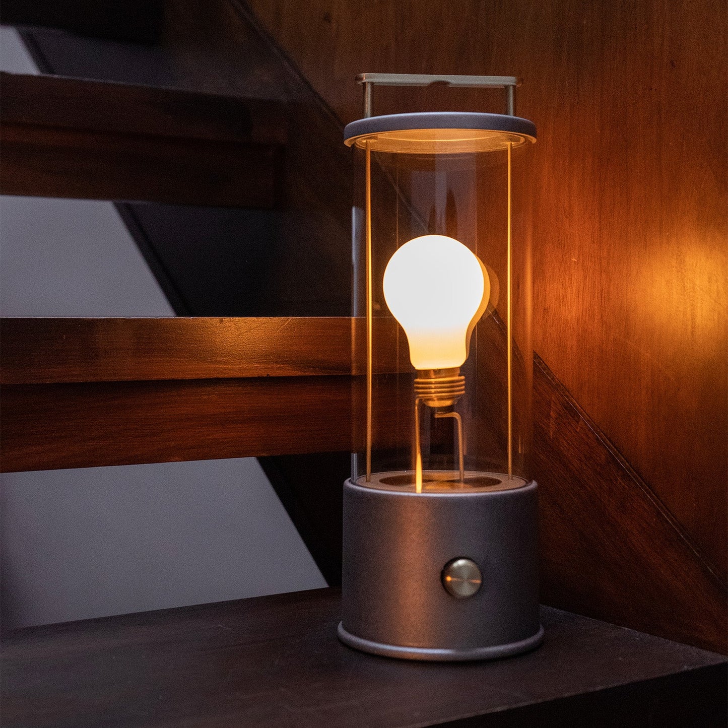 The Rugged Muse 1.0 Portable Lamp in Raw Aluminium