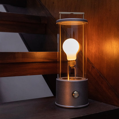 The Rugged Muse 1.0 Portable Lamp in Raw Aluminium