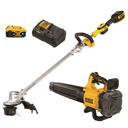 20V Cordless String Trimmer & Handheld Blower Combo Kit  Foldable Design for Easy Storage