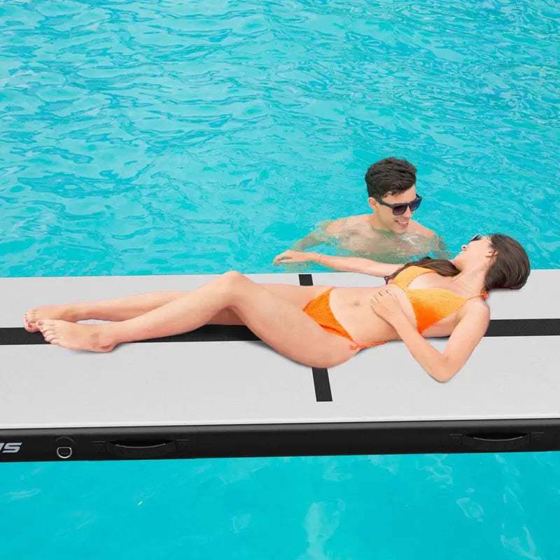 10-Foot Inflatable Gymnastics Air Mat for Home or Studio Use