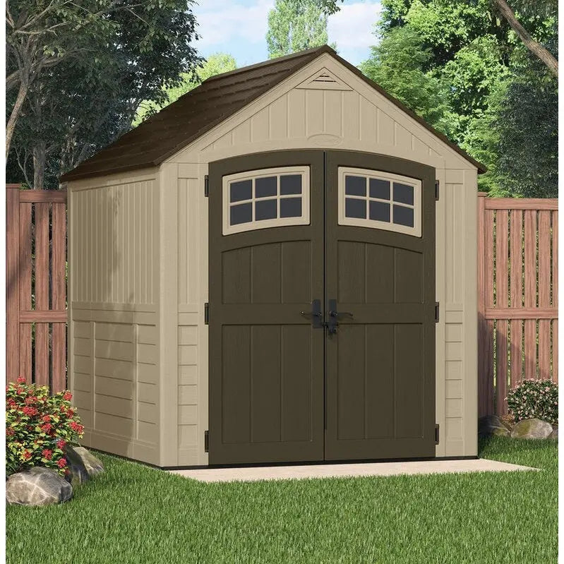 Sutton Resin Storage Shed  7.5 ft. W × 7 ft. D, Low-Maintenance Outdoor Storage Solution