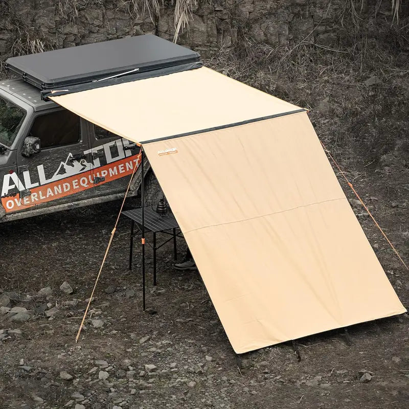 ALL-TOP Foldable Awning Shower Room — 3.3 ft × 3.3 ft Privacy Shelter with Floor Mat and Restroom Function