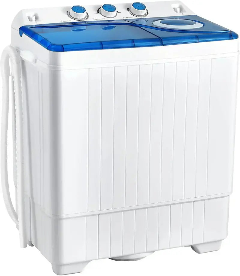 COSTWAY Dual-Tub Washing Machine  26 LB Total Capacity (18 LB Wash + 8 LB Spin) with Drain Pump