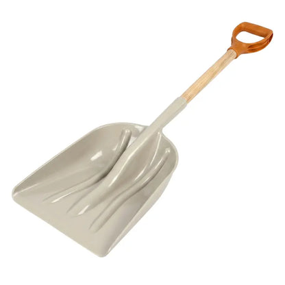 Wide Poly Scoop Shovel with Durable Hardwood Handle  Heavy-Duty Yard Tool