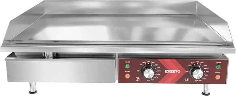 14-Inch Commercial-Grade Electric Griddle with Adjustable Temperature Control