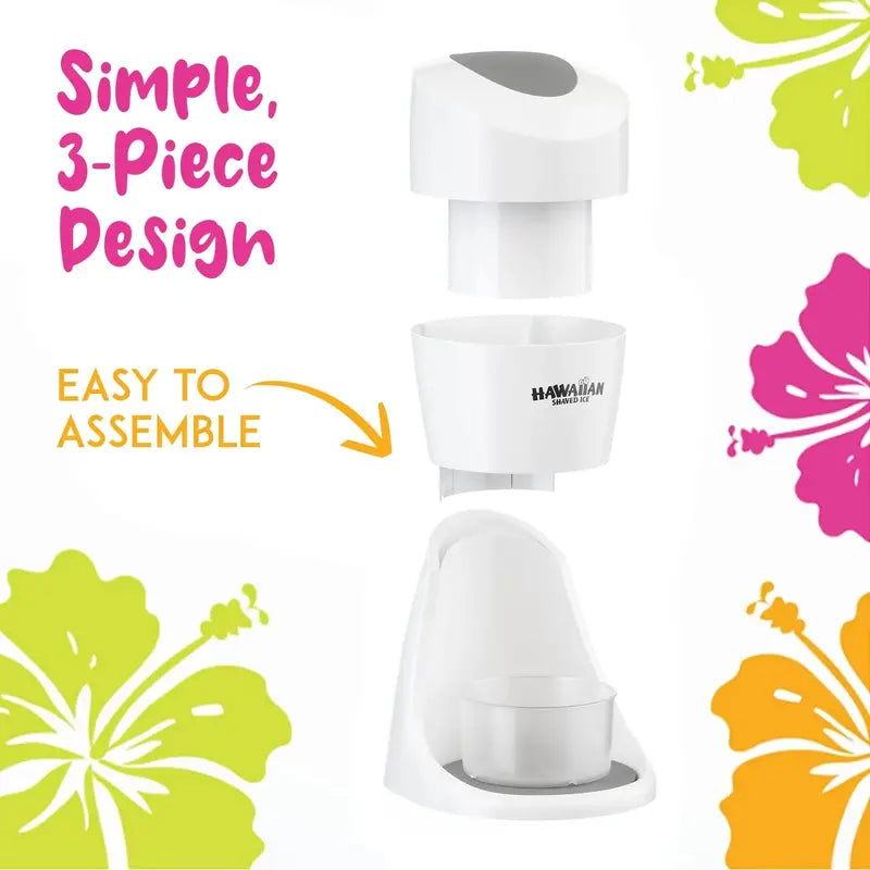 Hawaiian Shaved Ice S900A Electric Machine Kit with Syrups and Accessories for Snow Cones