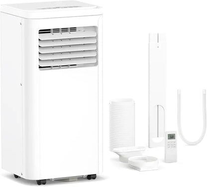 ZAFRO 8,000 BTU Portable AC Unit  4-Mode Energy-Efficient Cooler with Remote, 24-Hour Timer, Ideal for Bedrooms & Dorms, White Design