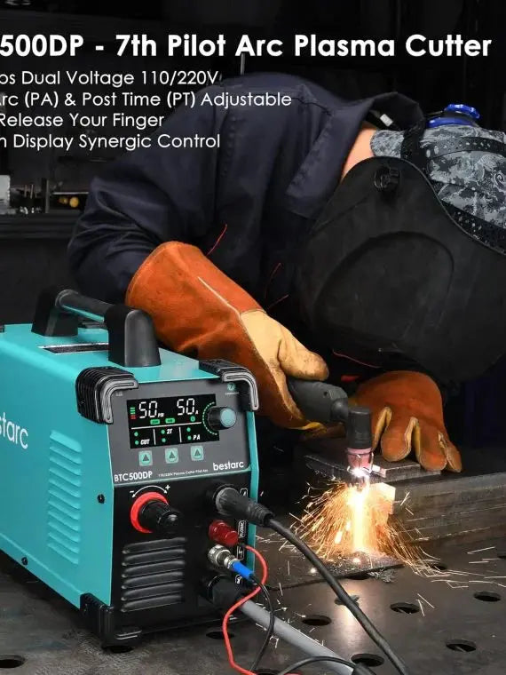 BTC500DP Dual-Voltage Plasma Cutter  50A, 7th Gen Digital Display, 110V/220V Input for Precision Metal Cutting