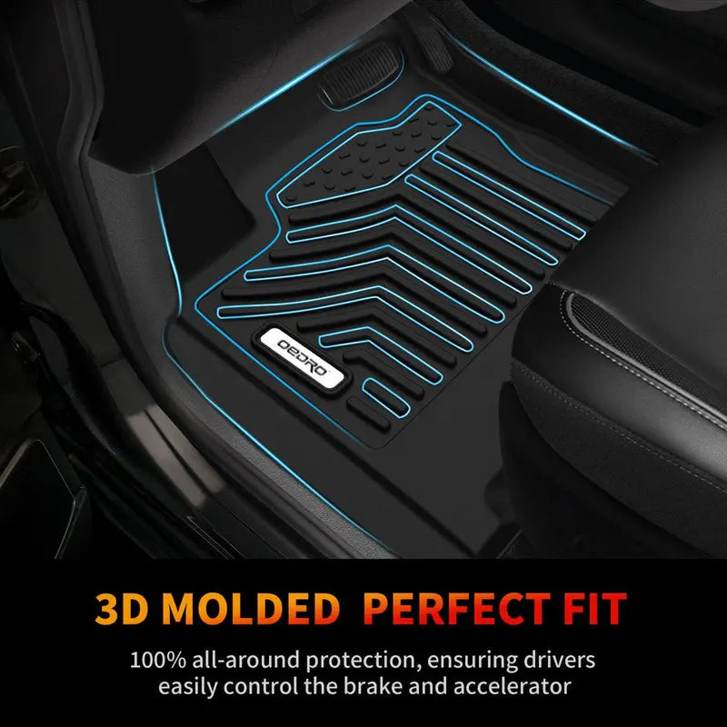 Floor Mat 3 Row Compatible with 2014-2020 Infiniti QX60 2013-2020 Nissan Pathfinder TPE All-Weather