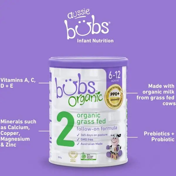 Bubs Organic 28.2 oz Grass-Fed Stage 2 Powder Infant Formula