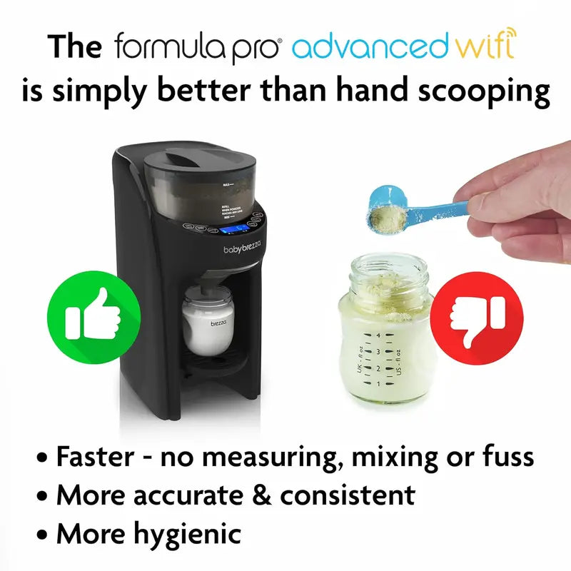 Baby Brezza Formula Pro Advanced WiFi Formula Dispenser  Smart, Precision Mixing in Black