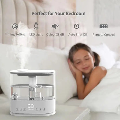 Top-Fill Bedroom Humidifier  4L Large-Capacity Ultrasonic Unit for Quiet Operation