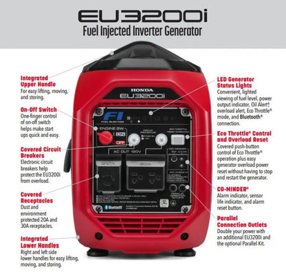 Honda EU3200IAN 3200W Inverter Generator  Quiet & Fuel-Efficient Power Source
