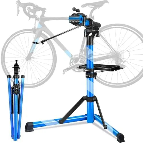 Portable Heavy Duty Bike Repair Stand (110 lbs)  Aluminum, Fits Electric, Mountain, Road Bikes