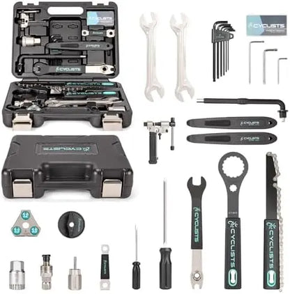 22-Piece Bike Tool Kit with Portable Storage Case for Road & Mountain Bikes