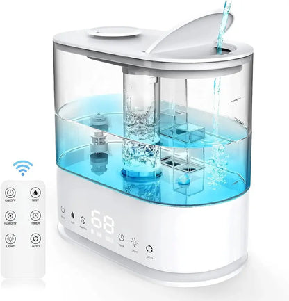 Top-Fill Bedroom Humidifier  4L Large-Capacity Ultrasonic Unit for Quiet Operation
