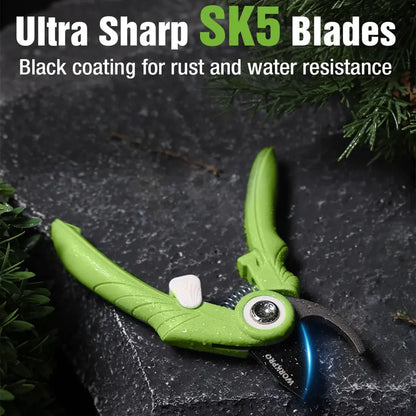 WORKPRO 2-Piece Garden Pruning Shears Set  6.9-Inch Bypass & Straight Clippers for Precision Trimming