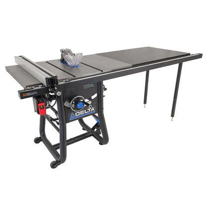 Delta 10 Contractor Table Saw with 52 Rip Capacity and Cast Iron Extension Wings