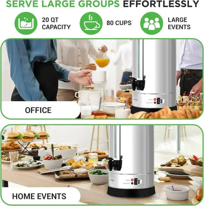 NutriChef 8L Electric Hot Water Dispenser with Rapid Heating and Beverage Safety Features