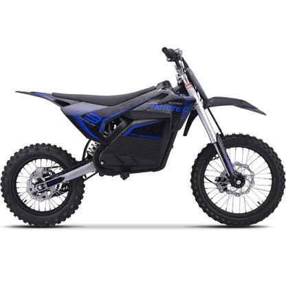 MotoTec 72V Pro Electric Dirt Bike  5000W Lithium-Powered Off-Road Motorcycle in Blue