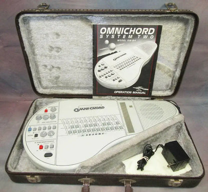 Suzuki Omnichord OM-84 System Two Electronic Keyboard  Includes Hard Case, Power Supply & Manual (Tested & Functional)