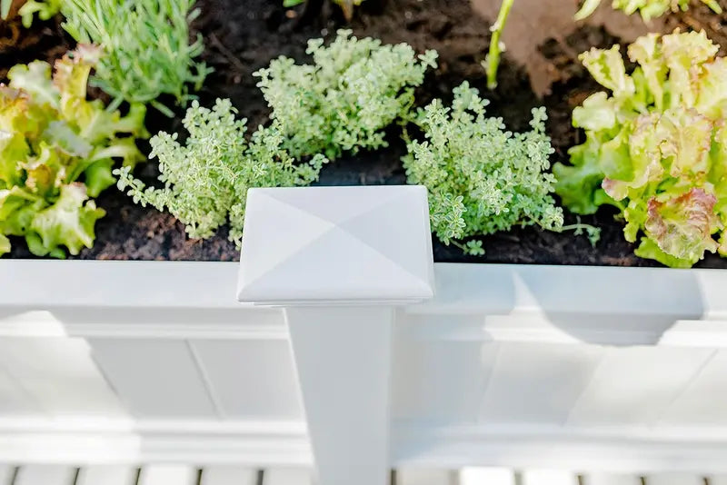 Cambridge Vinyl Raised Garden Planter  68.5″ W × 24″ L with Optional Extension Kit