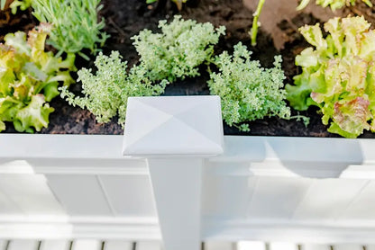 Cambridge Vinyl Raised Garden Planter  68.5″ W × 24″ L with Optional Extension Kit
