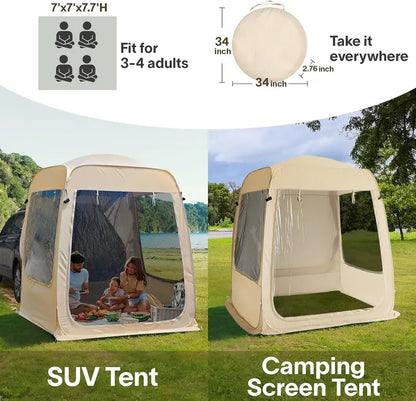 Igloo-Style Screen Gazebo Tent  Spacious Mosquito-Proof Canopy for Garden or Patio, Fits 615 People