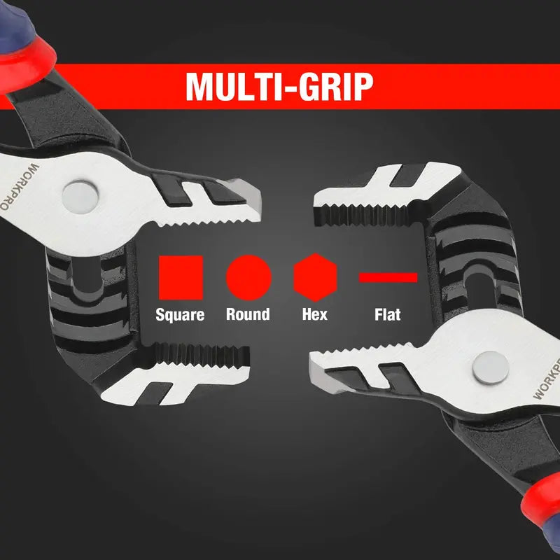 WORKPRO 3-Piece Adjustable Groove Joint Pliers Set