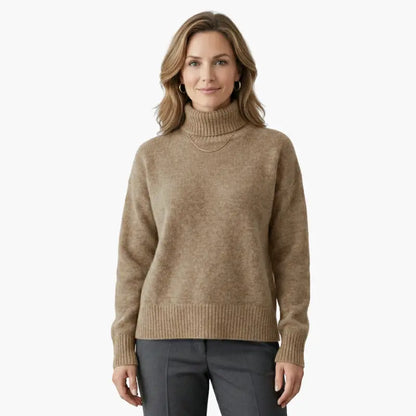 Women’s Slim-Fit Ribbed Turtleneck Knit Sweater