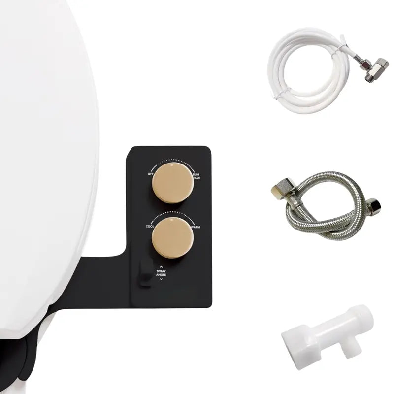Non-Electric Bidet Seat Attachment  Manual Water Pressure Control, No Installation Tools Required