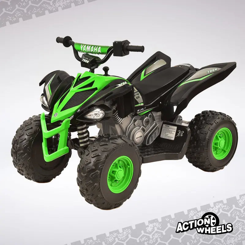 Yamaha 12V Raptor ATV Ride-On  Kids’ Powered Vehicle (Ages 3+), 5 MPH Max Speed