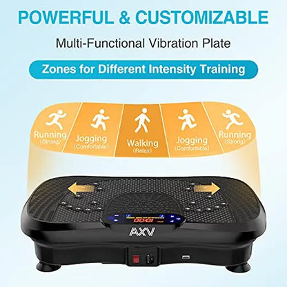 AXV Whole-Body Vibration Platform  Fitness Exercise Machine with Adjustable Intensity Levels