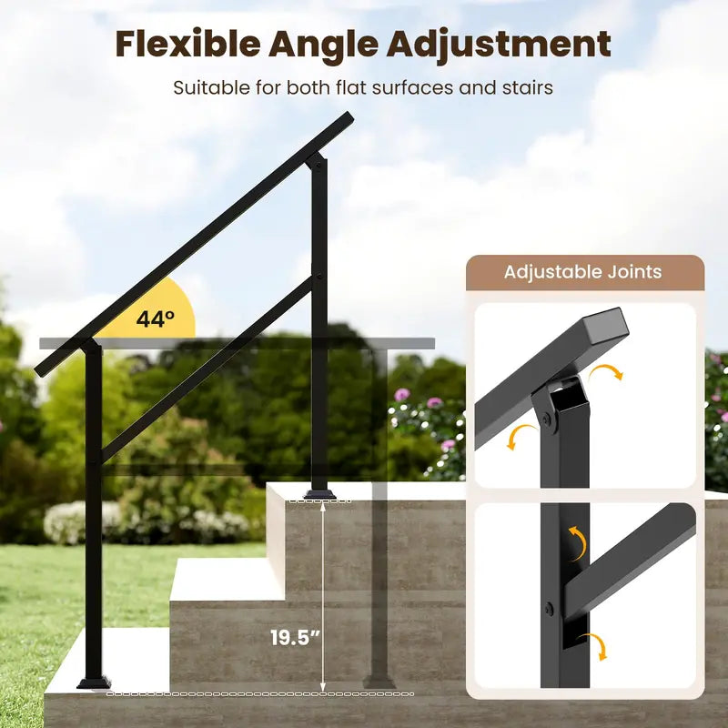 Compact Outdoor Metal Handrail for 03 Steps