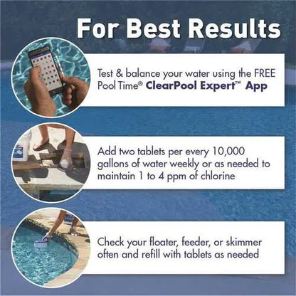 Pool Time Chlorinating Tablets  35 lb Bulk Pack for Swimming Pools