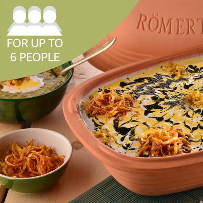 Romertopf 5.2-Quart Unglazed Clay Roaster  Natural, Non-Toxic Dutch Oven for Healthy Slow Cooking
