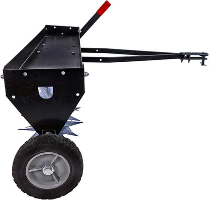 Agri-Fab SAT2-40BH-P 40″ Tow Behind Spike Aerator & 130-Pound Broadcast Spreader, Black